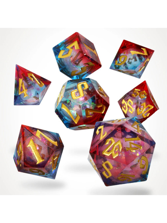 CritStones - Fire and Ice Liquid Core RPG Dice Set