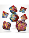 CritStones - Fire and Ice Liquid Core RPG Dice Set
