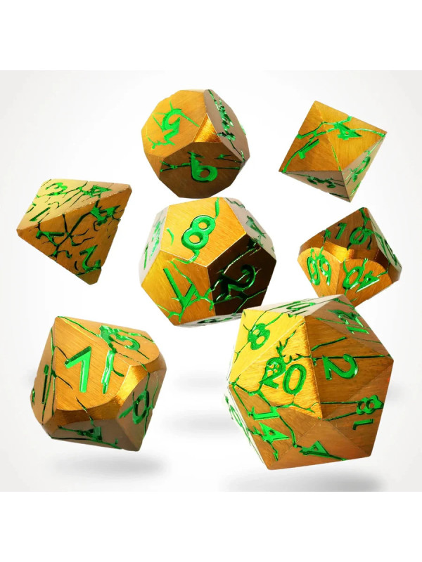 CritStones - Gorgon Gaze Metal RPG Dice Set