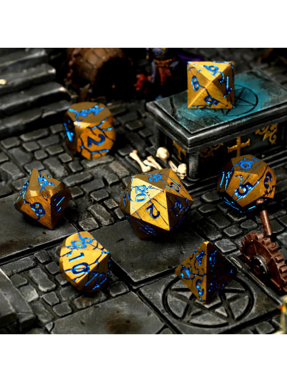 CritStones - Sundered Spells Metal RPG Dice Set