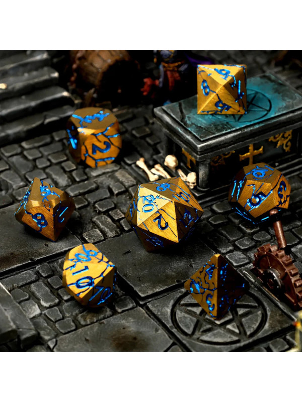 CritStones - Sundered Spells Metal RPG Dice Set