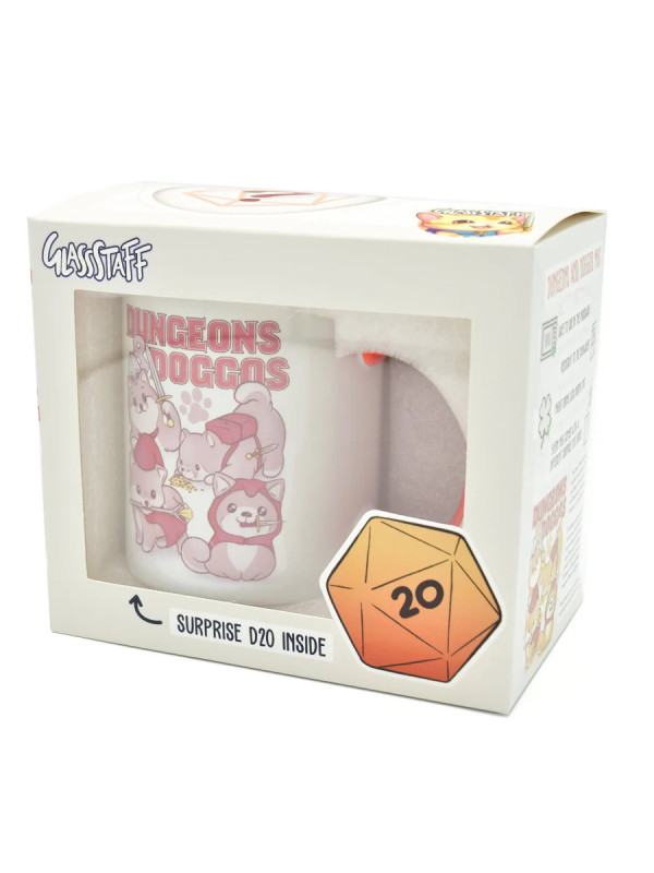 Dungeons & Doggos Gift Mug + 1 die