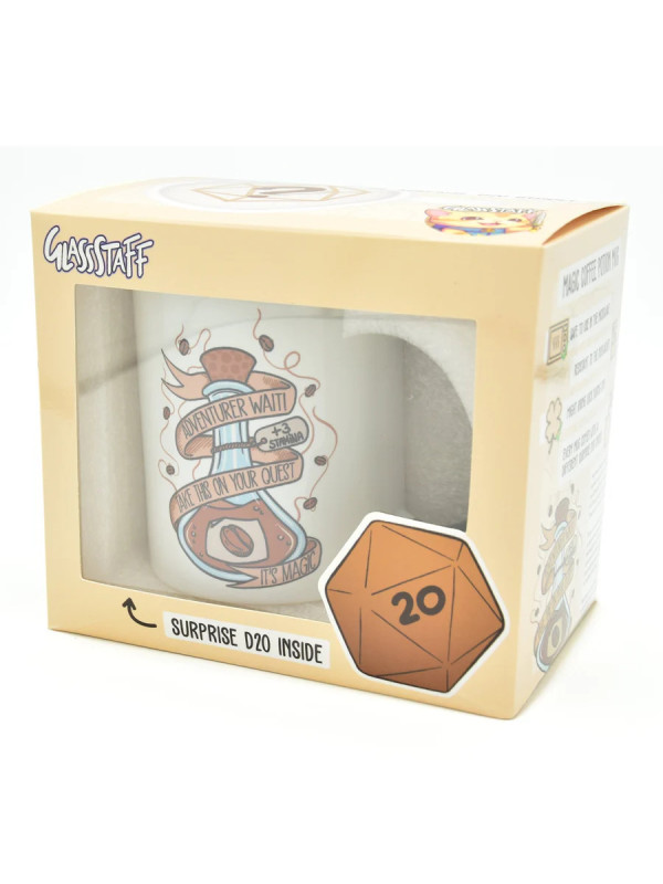 Coffee Potion Gift Mug + 1 die