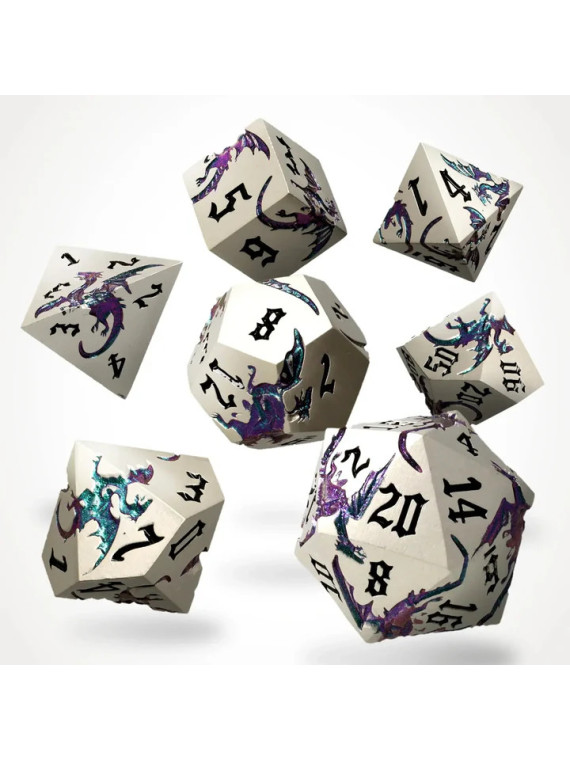 CritStones - Elderwyrm Metal RPG Dice Set