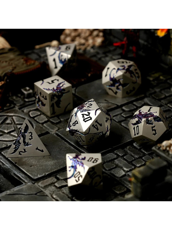 CritStones - Elderwyrm Metal RPG Dice Set