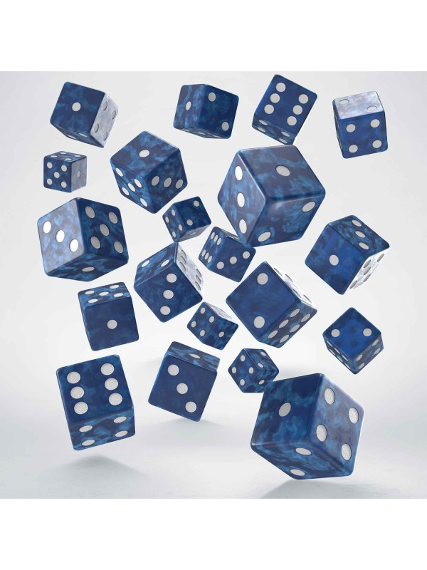 Full Pack of D6s: Cobalt&White