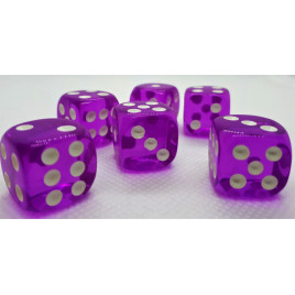 D6 Transparent: Purple (12)