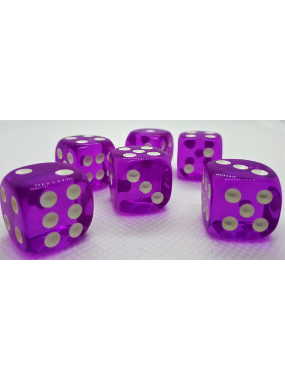 D6 Transparent: Purple (12)