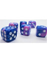 D6 Two Toned: Blue/Pink+White