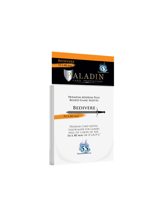Paladin Sleeves - Bedivere Premium Medium Plus 54x80mm (55 Sleeves)