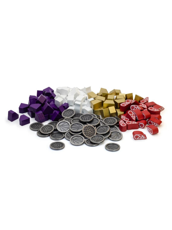 Wyrmspan Upgrade Pack (Metal Coins & Wooden Resources)