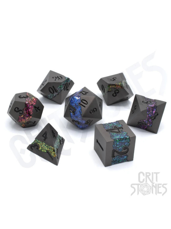 CritStones - Spectrum Trails Metal RPG Dice Set