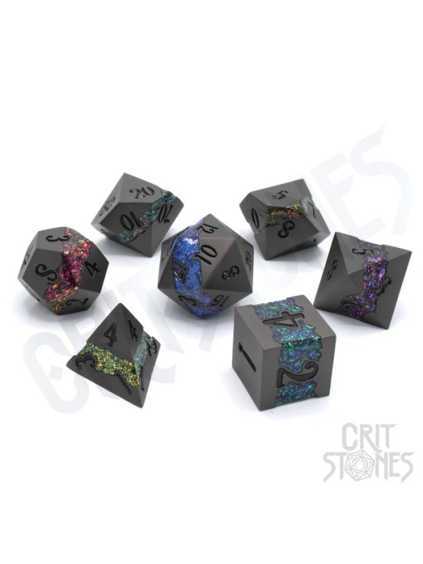 CritStones - Spectrum Trails Metal RPG Dice Set