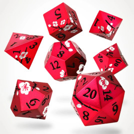 CritStones - Dawn Blossom Metal RPG Dice Set
