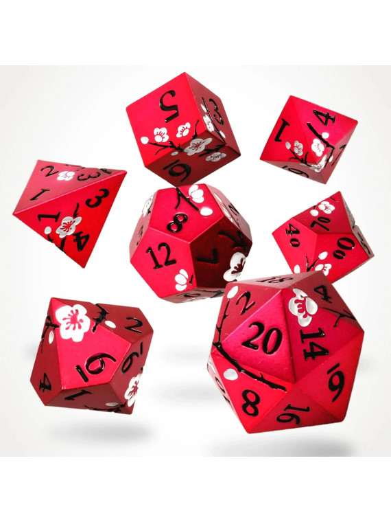 CritStones - Dawn Blossom Metal RPG Dice Set