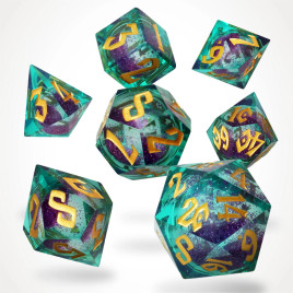 CritStones - Planar Pulse Liquid Liquid Core RPG Dice Set