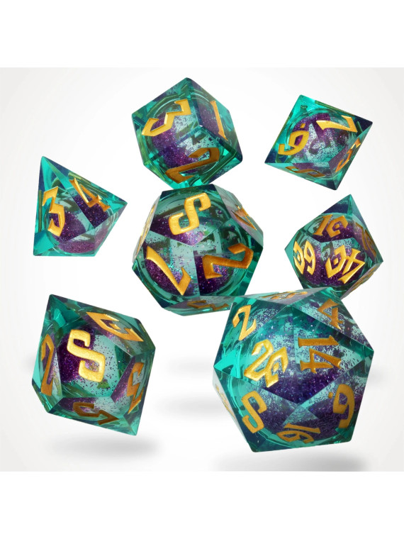CritStones - Planar Pulse Liquid Liquid Core RPG Dice Set