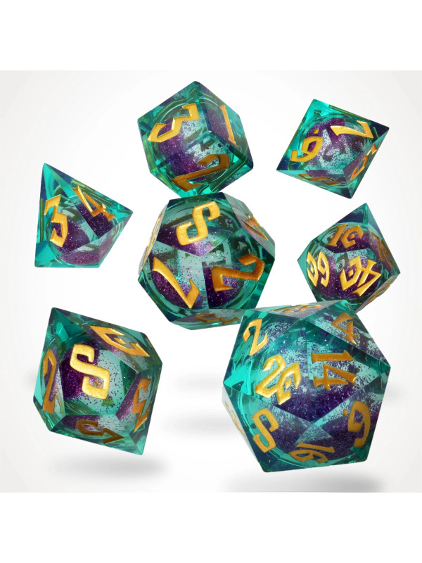 CritStones - Planar Pulse Liquid Liquid Core RPG Dice Set
