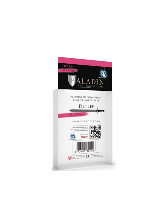 Paladin Sleeves - Detlef Premium Medium Wider 55x75mm (55 Sleeves)