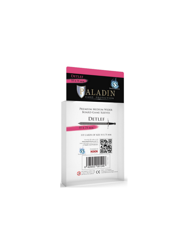 Paladin Sleeves - Detlef Premium Medium Wider 55x75mm (55 Sleeves)