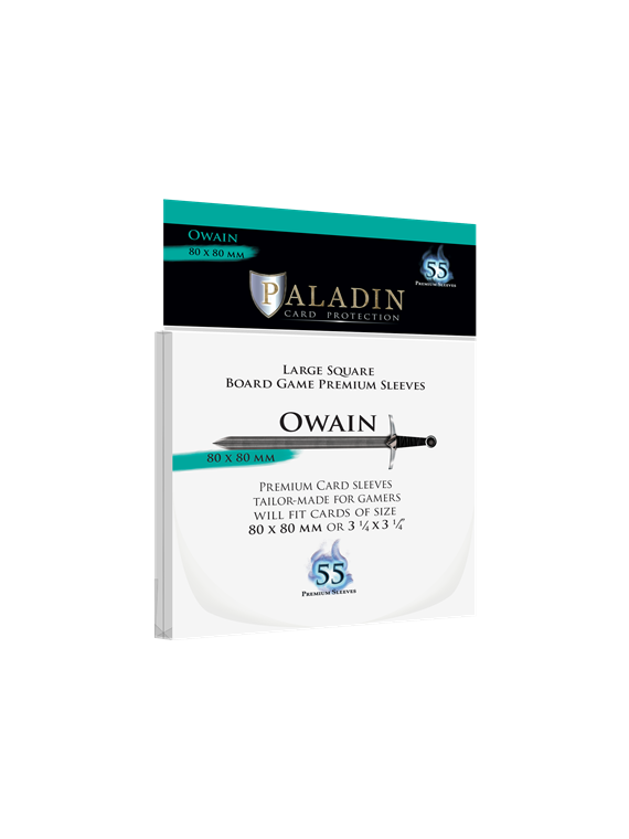 Paladin Sleeves - Owain Premium Large Square 80x80mm (55 Sleeves)