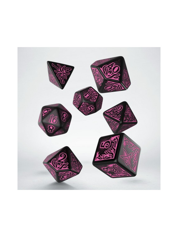 Call of Cthulhu: Black & Magenta Dice Set