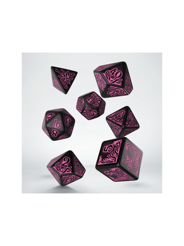 Call of Cthulhu: Black & Magenta Dice Set