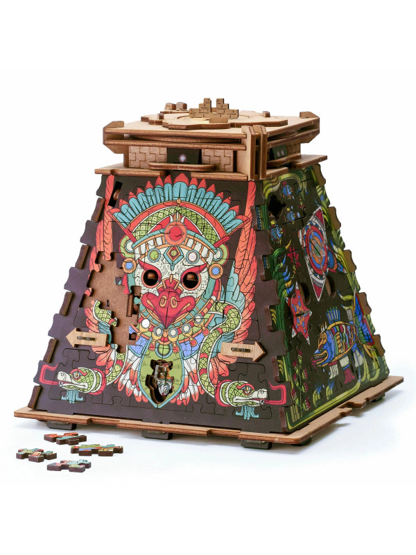 Cluepuzzle - Pyramid of the Sun. Jigsaw puzzle box