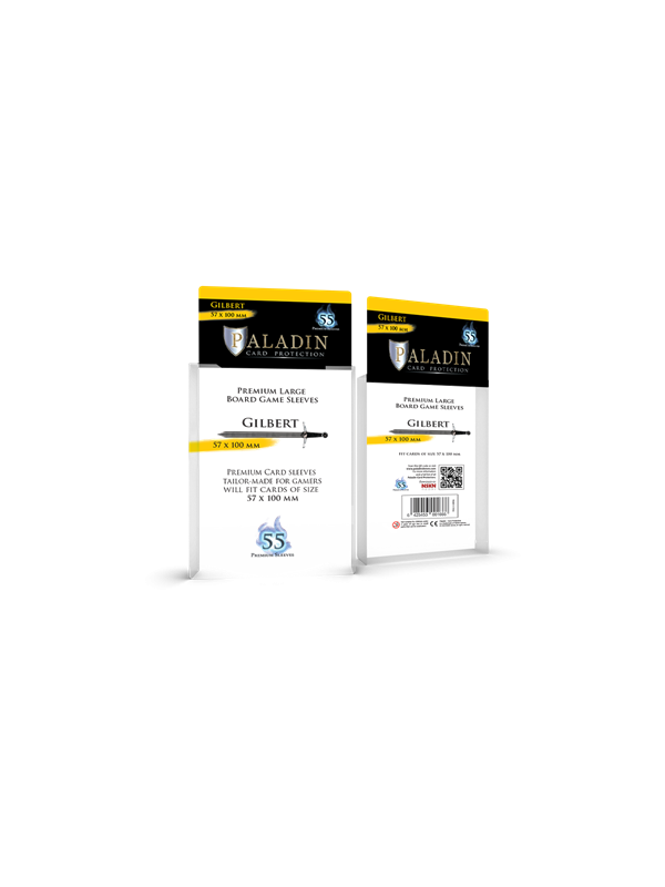 Paladin Sleeves - Gilbert Premium Large 57x100mm (55 Sleeves)