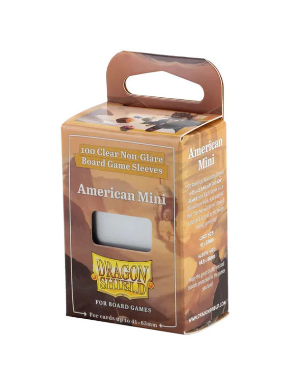 Dragon Shield Board Game Sleeves - American Mini Non-Glare (41x63mm) - 100 Pcs