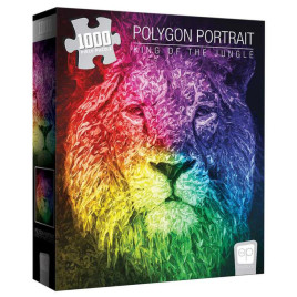 Polygon Portrait King of the Jungle Jigsaw Puzzle (1000)