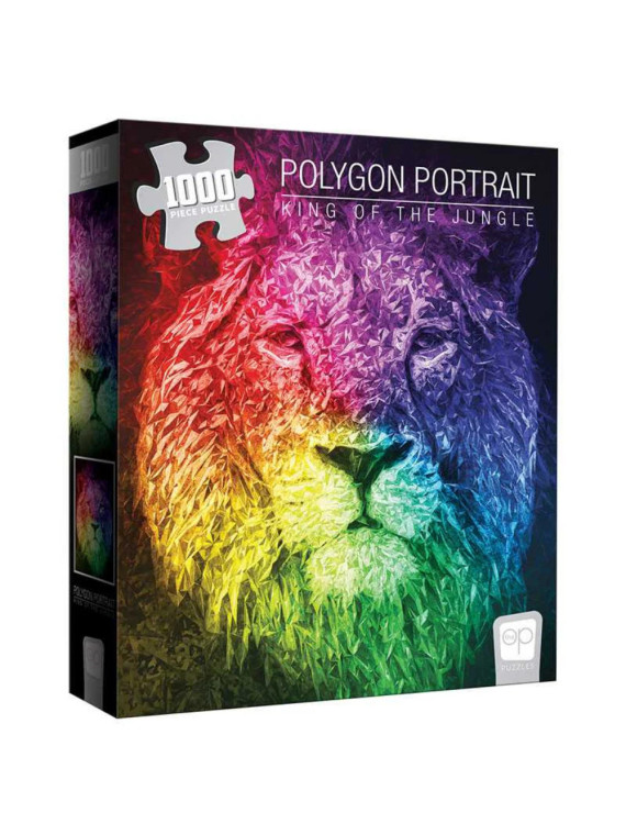 Polygon Portrait King of the Jungle Jigsaw Puzzle (1000)