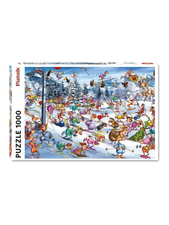 Christmas Skiing 1000 Piece Jigsaw Puzzle