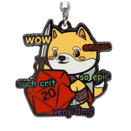 Wow Such Crit Keychain