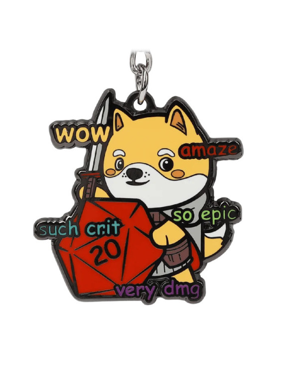 Wow Such Crit Keychain