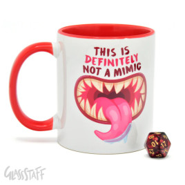 Not a Mimic Gift Mug + 1 die