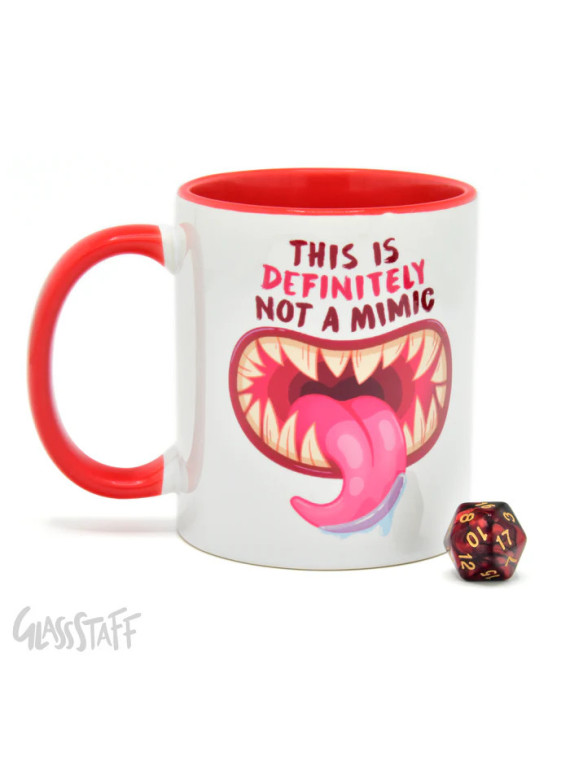 Not a Mimic Gift Mug + 1 die