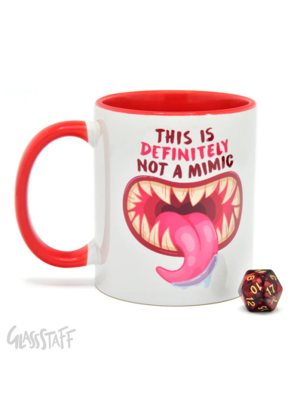 Not a Mimic Gift Mug + 1 die