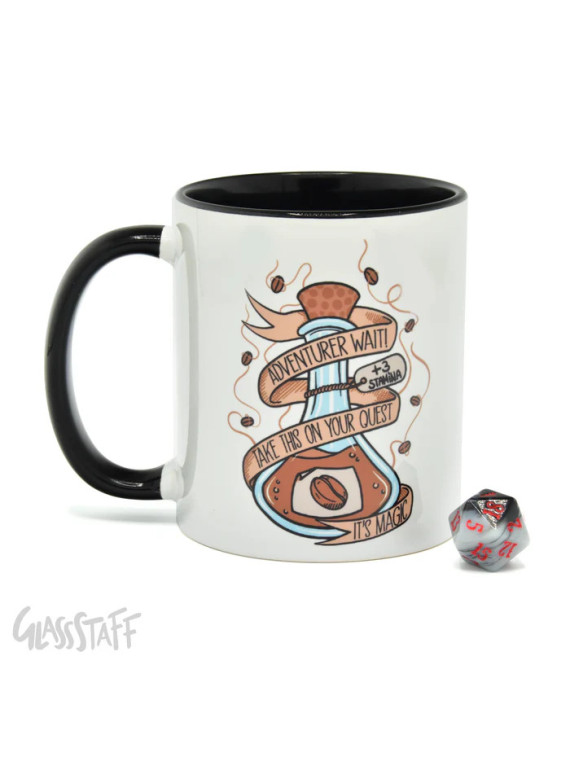 Coffee Potion Gift Mug + 1 die
