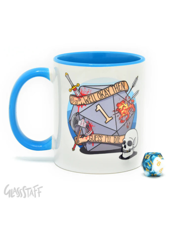 Guess I'll Die Gift Mug + 1 die