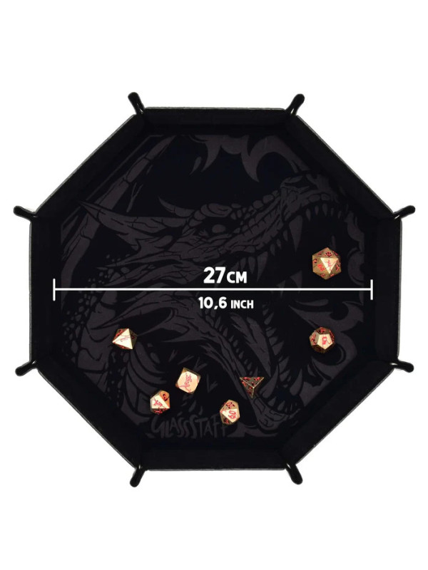 CritStones XL Octagonal Foldable Dice Tray - Dragon Skin