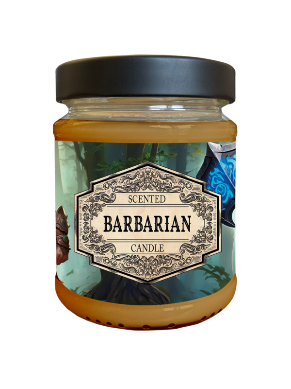 Scented Candle Barbarian with Surprise Dice