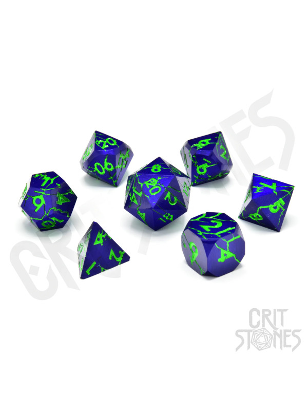 Crazed Enigma Metal RPG Dice Set