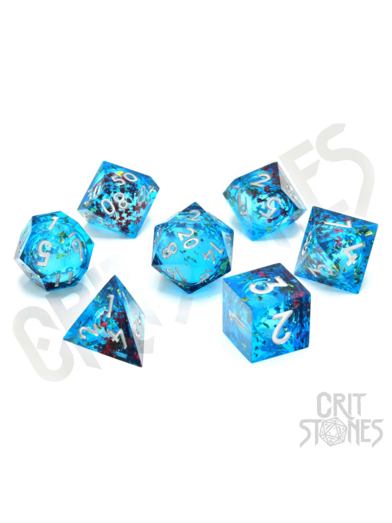 Mermaid's Maelstrom Liquid Core RPG Dice Set