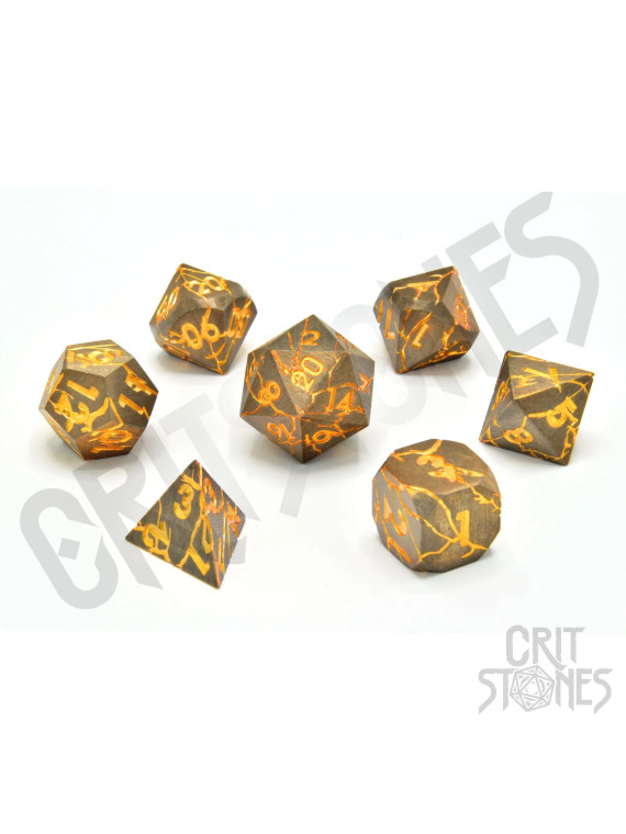 Marred Midas Metal RPG Dice Set