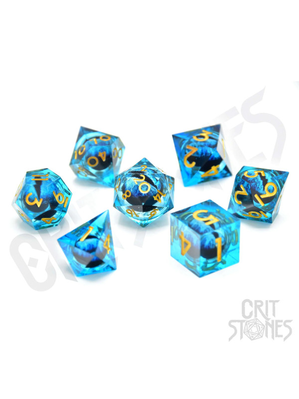 Ice Dragon's Gaze Floating Eye RPG Dice Set
