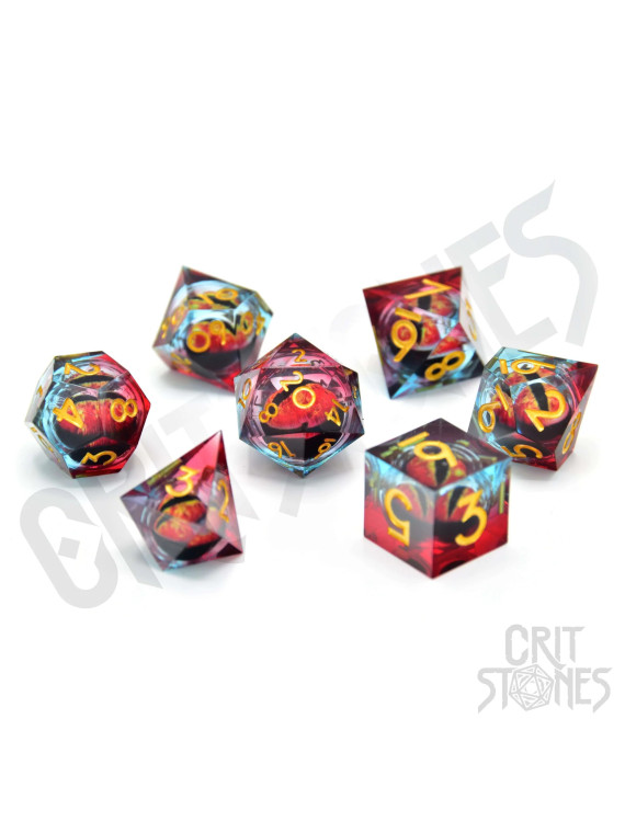 Chromatic Dragon's Gaze Floating Eye RPG Dice Set