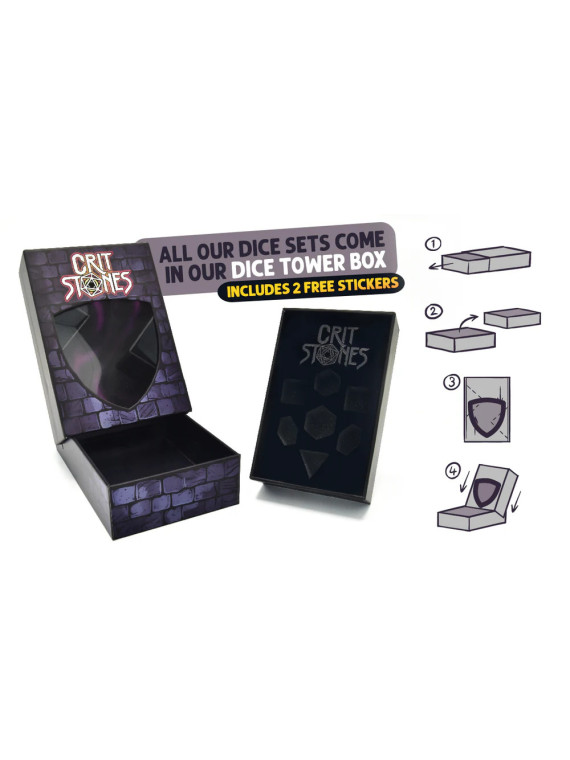 Galactic Ember Sharp Edge Resin RPG Dice Set