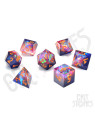 Galactic Ember Sharp Edge Resin RPG Dice Set