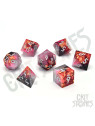Ruby Rift Sharp Edge Resin RPG Dice Set